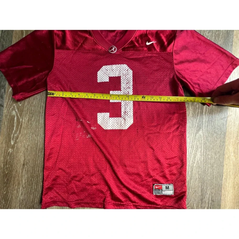 Nike Football Jersey Kids Medium Red Alabama Crimson Tide #3 Mesh NCAA
